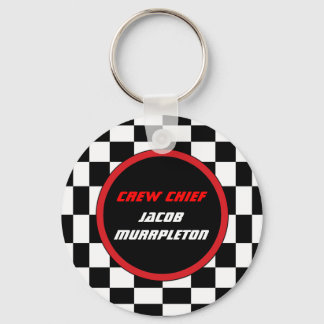 Racing Checkers Custom Keyring