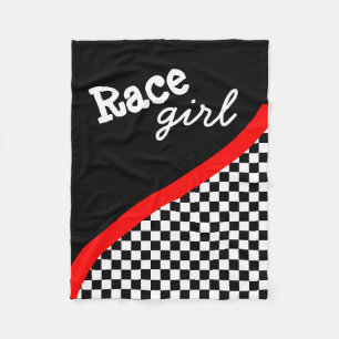 Racing Chequered Flag Fleece Blanet Blanket