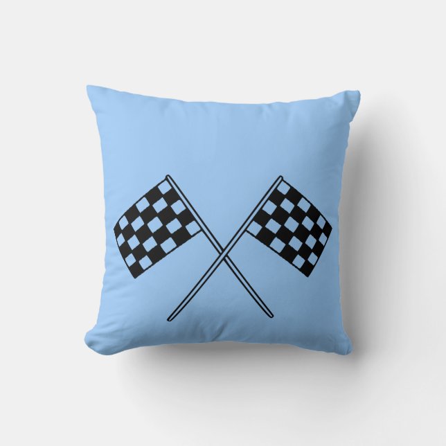 Racing Chequered Flags Cushion (Front)