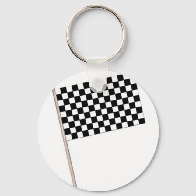 Racing Chequered Flags Key Ring (Front)