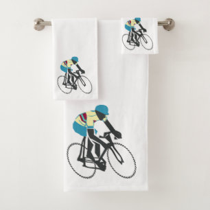 Racing Cyclist Bath Towel Set