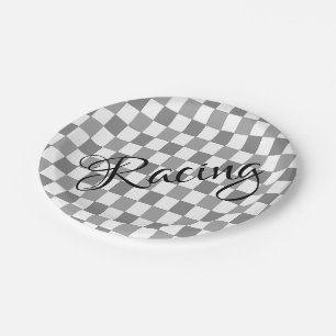 Racing Design Paper Plate