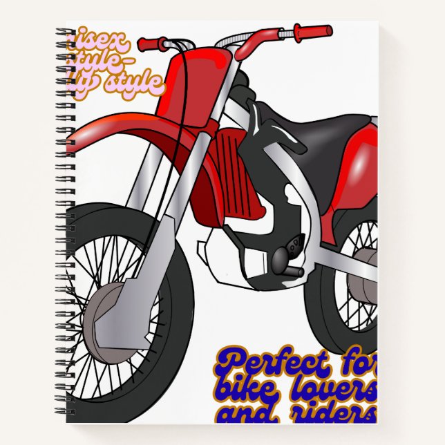 Racing Dirt Bike Art Notebook (Front)