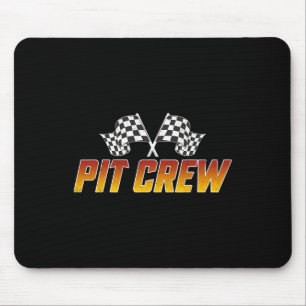 Racing Family Birthday Race Car Retro Pit Crew Hal Mouse Pad
