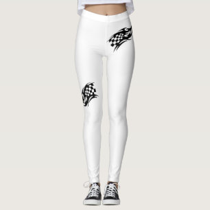 Racing Flag Checkered  Leggings