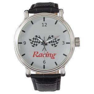 Racing Flags Bold Lettering Watch