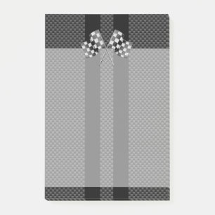 Racing Flags on Stripes Carbon Fibre Like Style Post-it Notes