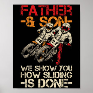 Racing Flat Track Motorcycle Quote For A Flat Trac Poster