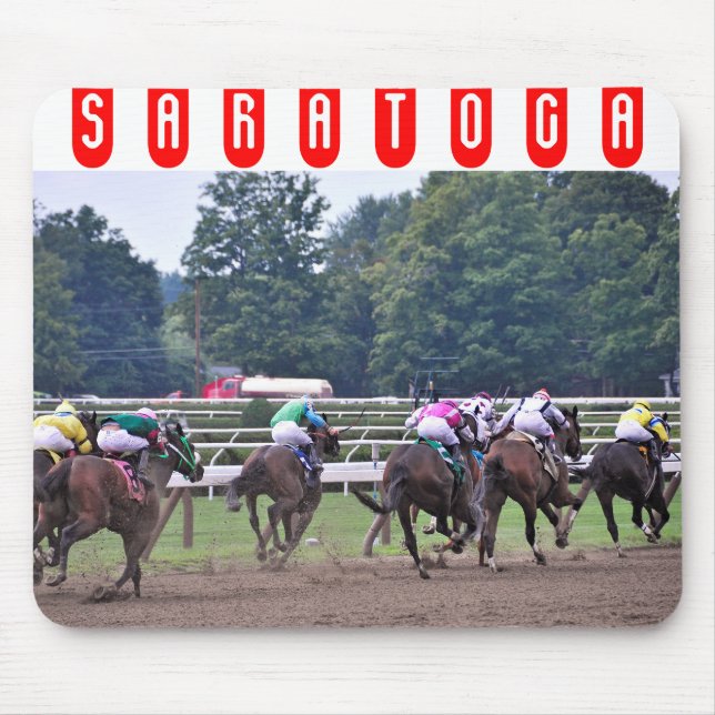 Racing from Historic Saratoga Race Course Mouse Pad (Front)