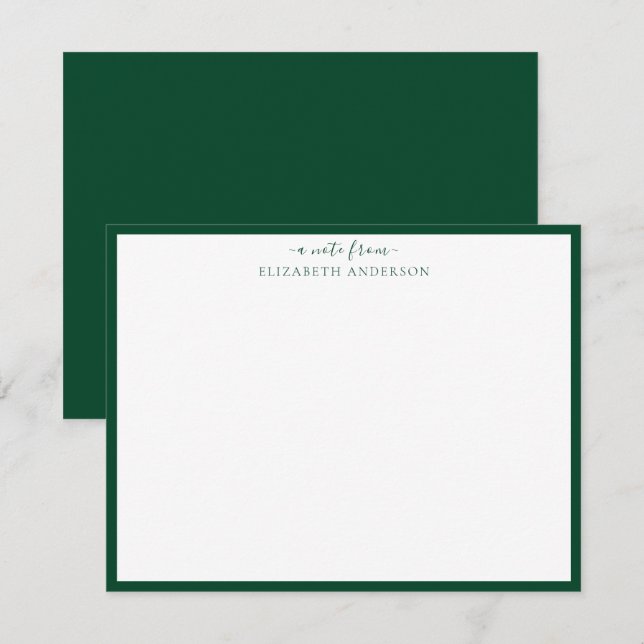 Racing Green Classic Border  Card (Front/Back)