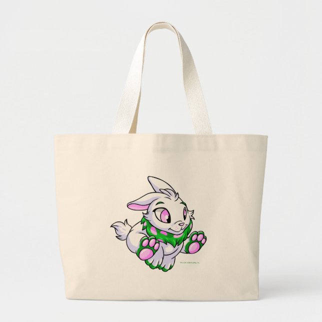 Racing green Cybunny Large Tote Bag (Front)