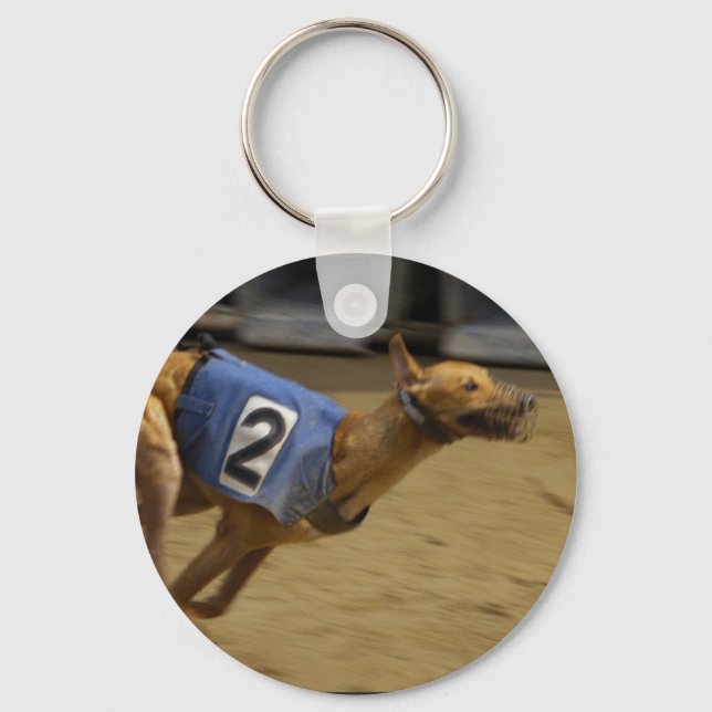 Racing Greyhound Keychain (Front)