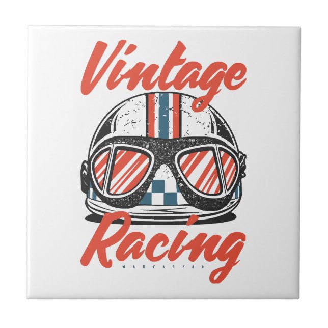 Racing Helmet Ceramic Tile (Front)