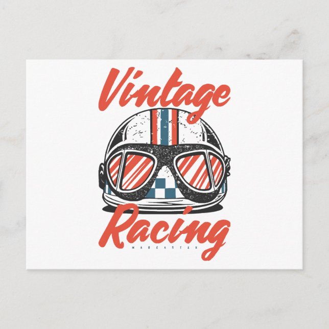 Racing Helmet Holiday Postcard (Front)