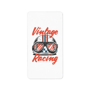 Racing Helmet Label