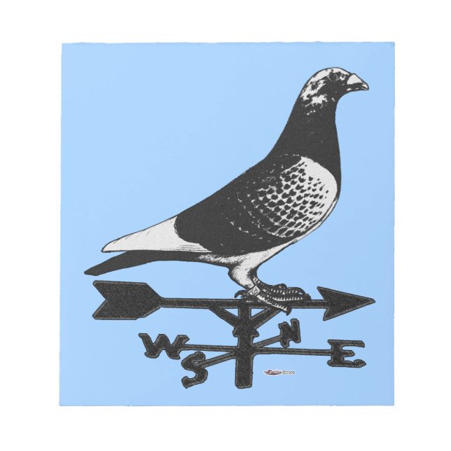 Racing Homer:  Weathervane Homer Notepad (Front)