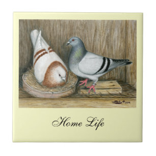 Racing Homers Home Life Ceramic Tile