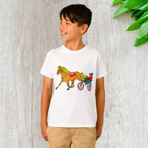 Racing Horse And Buggy Boys T-Shirt