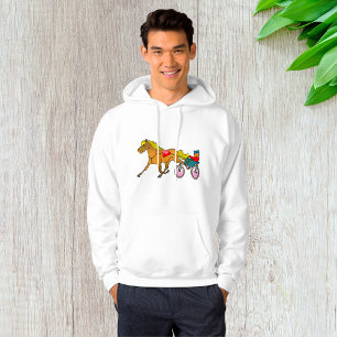 Racing Horse And Buggy Mens Hoodie