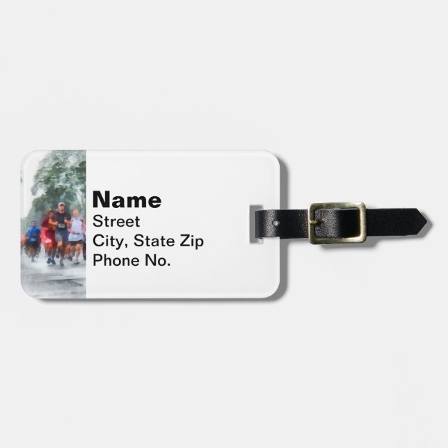 Racing in the Rain Luggage Tag (Front Horizontal)