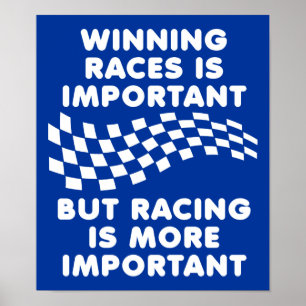 Racing Is More Important Dirt Bike Motocross Sign