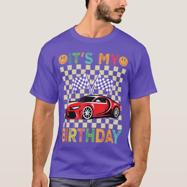 Racing Its My Birthday Party Matching Family Race  T-Shirt (Front)