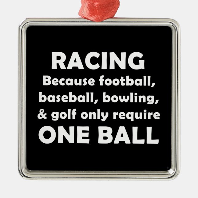 Racing Metal Ornament (Front)