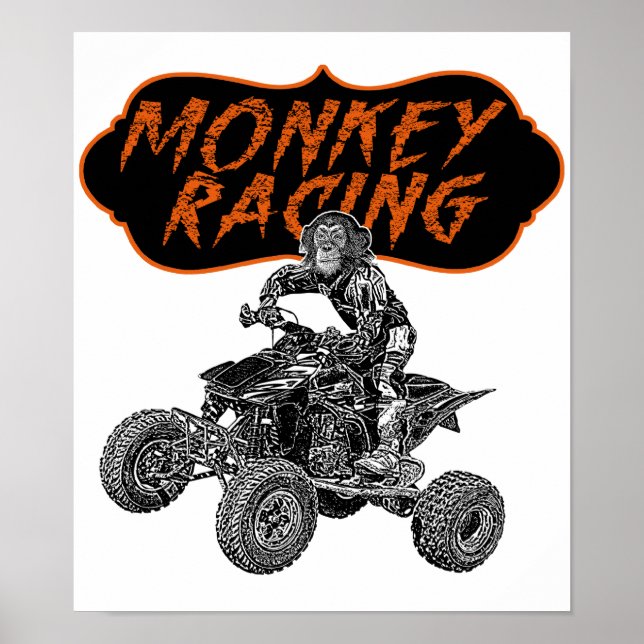 Racing monkey poster (Front)