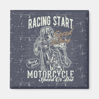 Racing Motorcycle Design Magnet