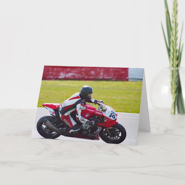 Racing motorcycle greetings cards (Front)