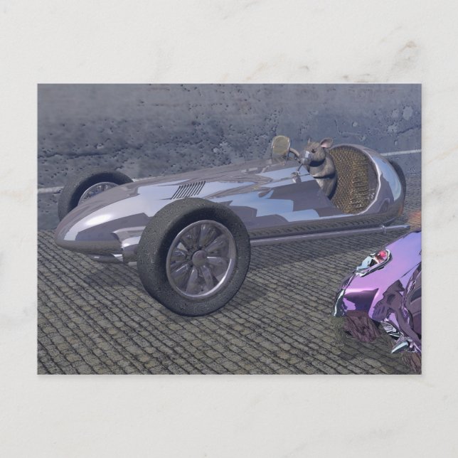 Racing Mouse Postcard (Front)