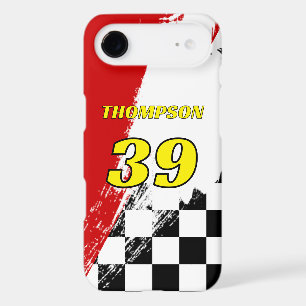 Racing Name Number Red White and Yellow
