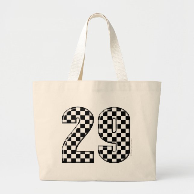 racing number 29 large tote bag (Front)