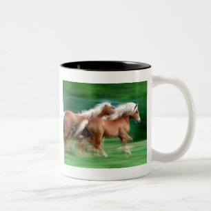 Racing Palomino Horses Ceramic Coffee Mug