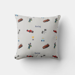 Racing pattern on grey cushion