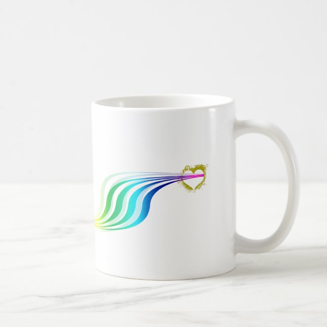 Racing Rainbow Hearts Coffee Mug (Right)