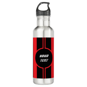 Racing Red Double Stripes Sports Custom 710 Ml Water Bottle