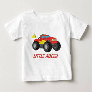Racing Red Monster Truck, for Baby Boys Baby T-Shirt