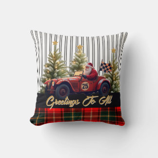Racing Santa Claus Cushion