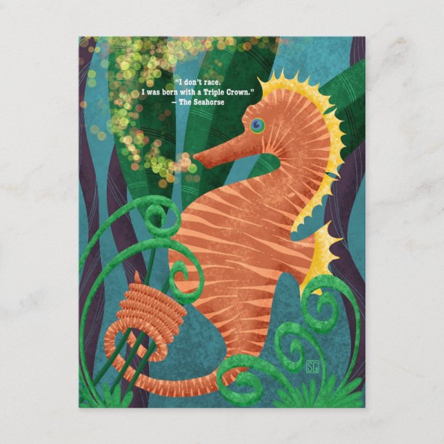 Racing Seahorse Postcard 10-Pack (Front)
