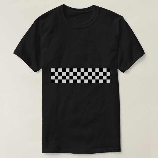 Racing Shirt Chequered Finish Line Flag Car Racing (Design Front)