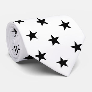 Racing Silks White with Black Stars Derby Tie
