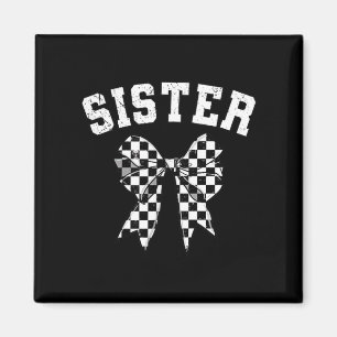 Racing Sister Of The First Birthday Boy Race Car F Magnet