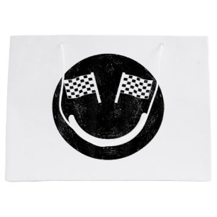 Racing smile for Race Car Parties Large Gift Bag