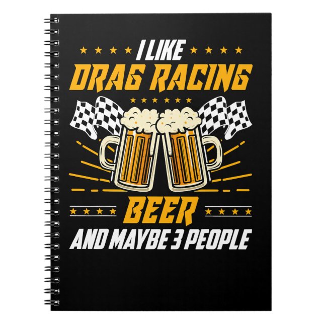 Racing Street Drag Racing Race Car I Like89 Notebook (Front)