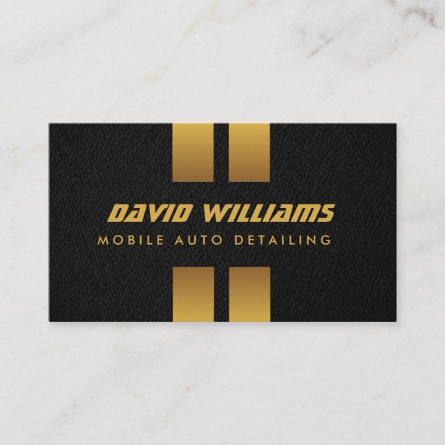 RACING STRIPES BLACK Auto Detailing, Repair  Business Card (Front)