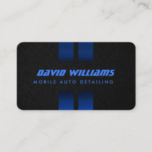 RACING STRIPES Blue Black Auto Detailing, Repair  Business Card