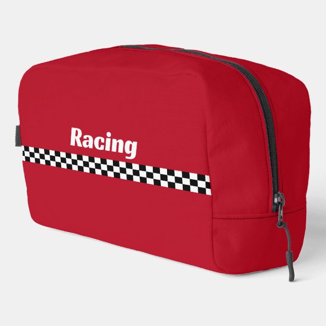 Racing Stripes Design Dopp Kit Bag (Right Corner)