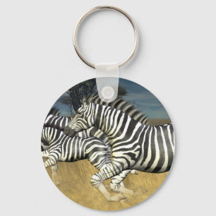 Racing Stripes - Zebra Key Ring