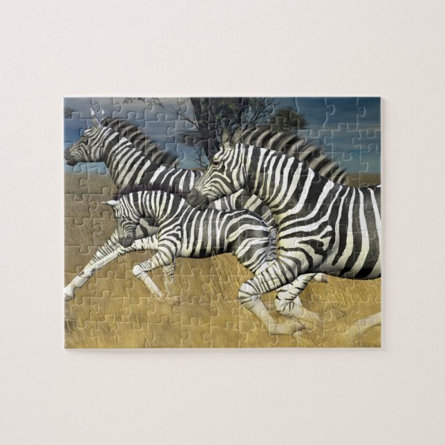 Racing Stripes, Zebra Puzzle (Horizontal)